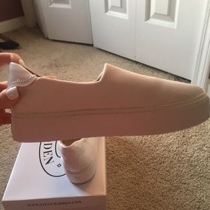 White Platform slip on sneakers